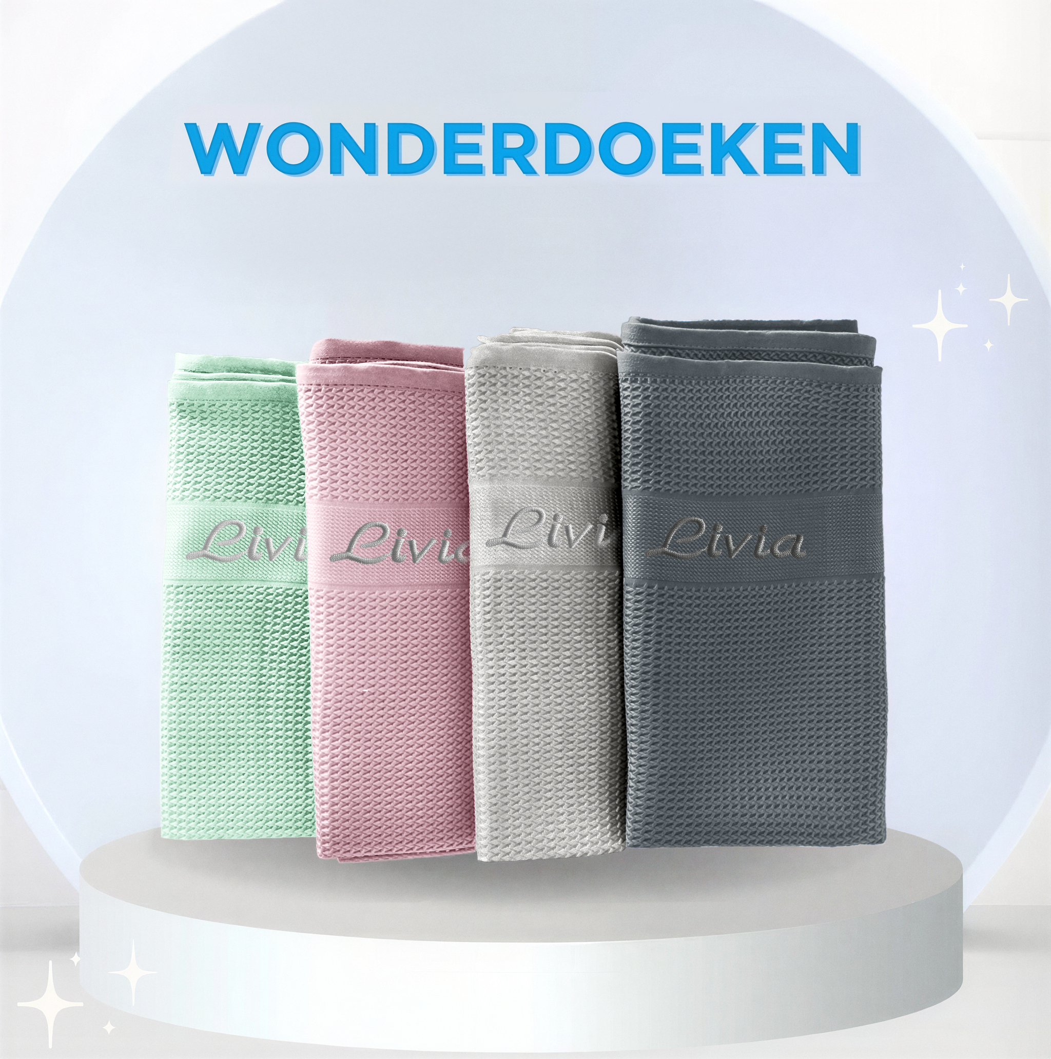 Liviahome schoonmaakdoeken 4 stuks