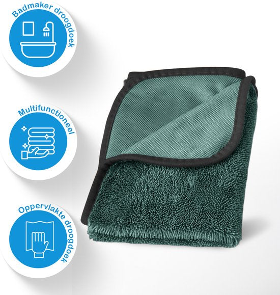 Liviahome Fast dry Badkamer Droogdoek Donker Groen 60x40 cm