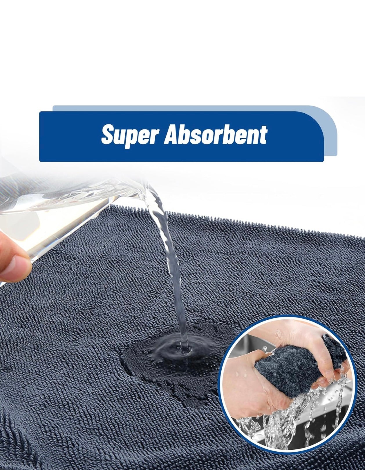 Liviahome Badkamer Fast Dry towel 60x40 cm Antraciet 1 stuk