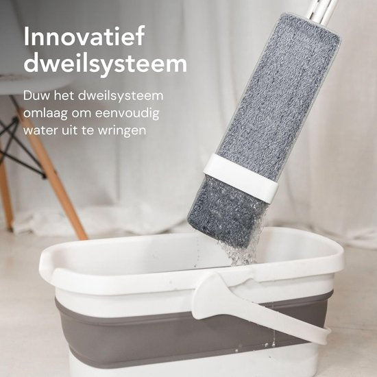 Home Cleaner Dweilsysteem + Inklapbare Emmer (14L)