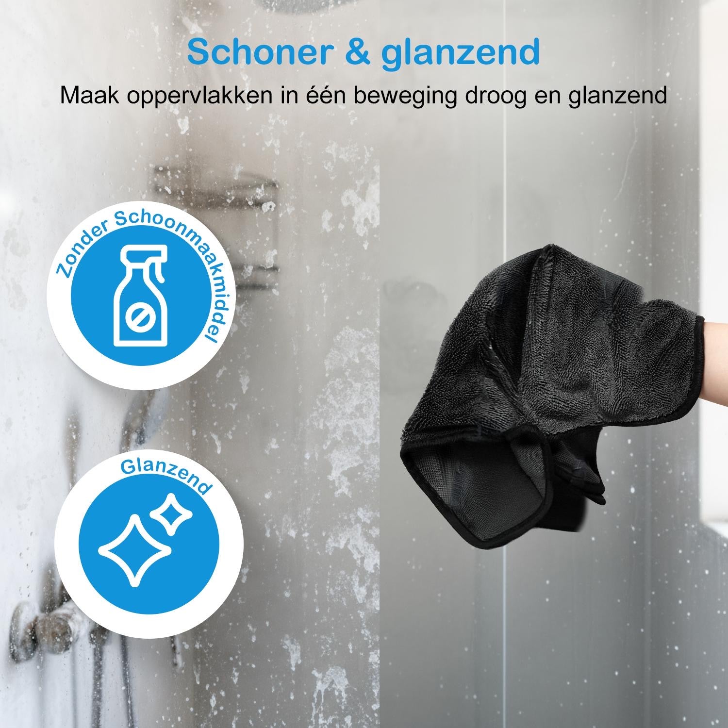 Liviahome Keuken/badkamer droogdoek 40x40cm 1 stuk antraciet (klein formaat)