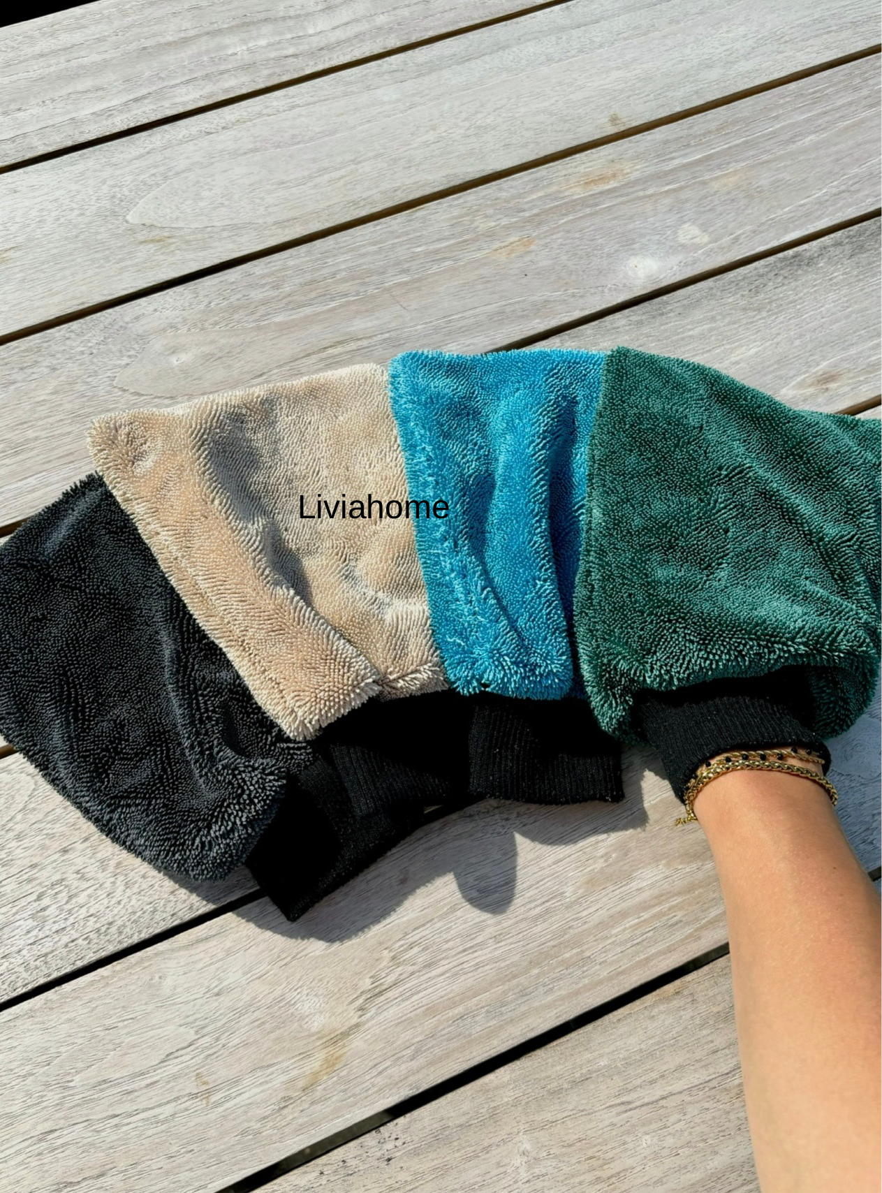 Liviahome Handschoen Droogdoek 4 stuks 17x23 cm