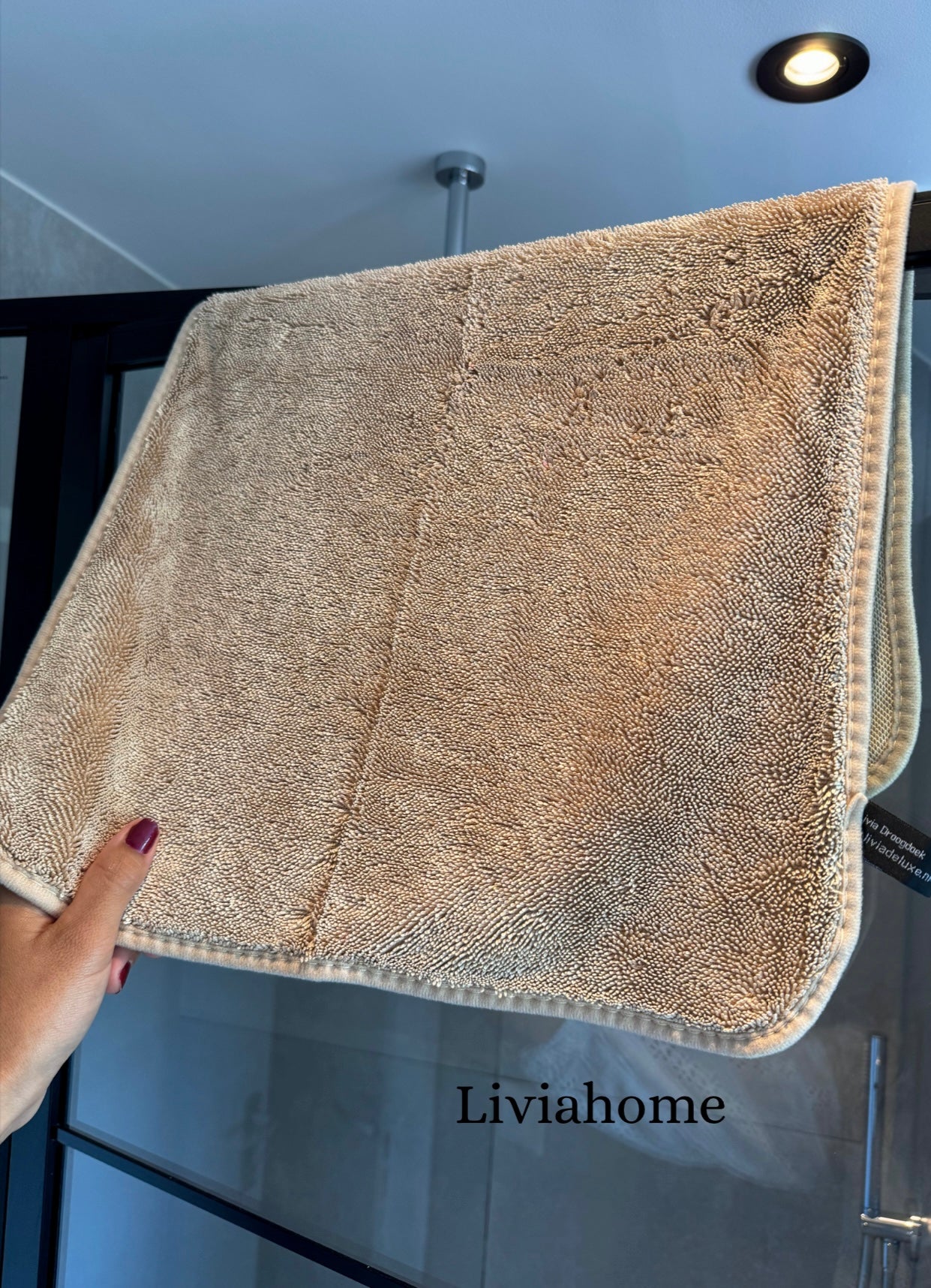 Liviahome Fast dry Badkamer Droogdoek Donker Groen 60x40 cm