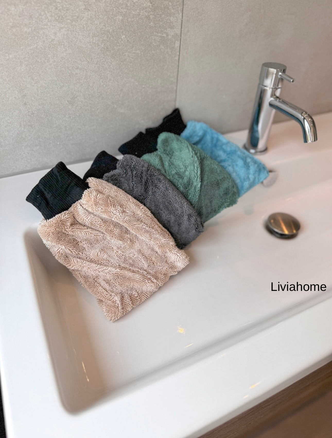 Liviahome Handschoen Droogdoek 4 stuks 17x23 cm