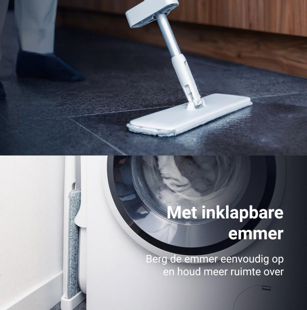 Home Cleaner Dweilsysteem + Inklapbare Emmer (14L)