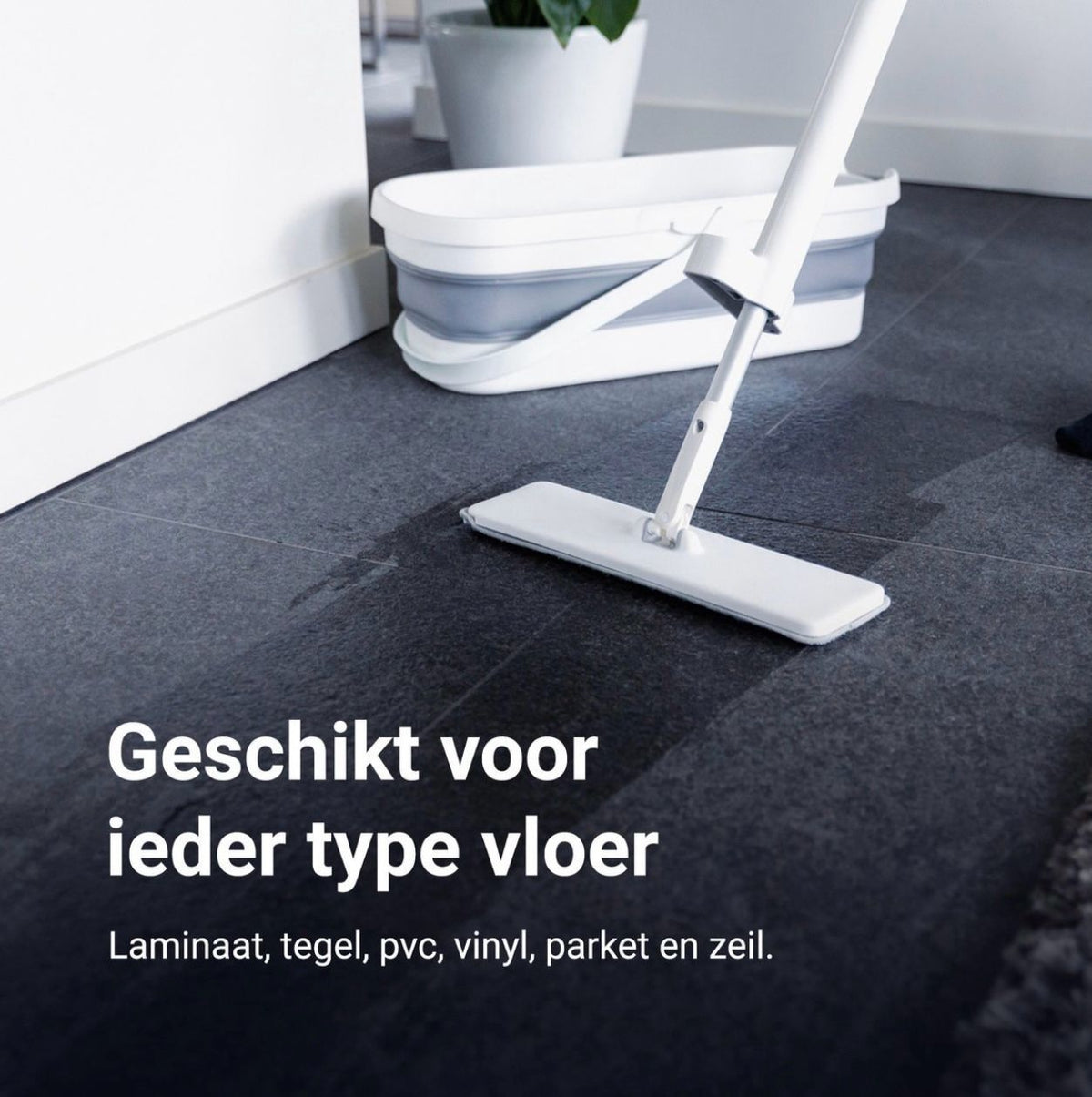 Home Cleaner Dweilsysteem + Inklapbare Emmer (14L)