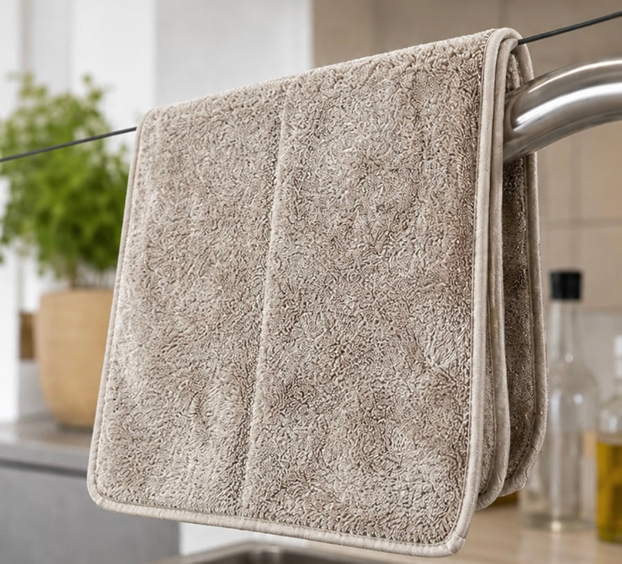 Liviahome Droogdoek 40x40 cm – Beige (Badkamer & Keuken)