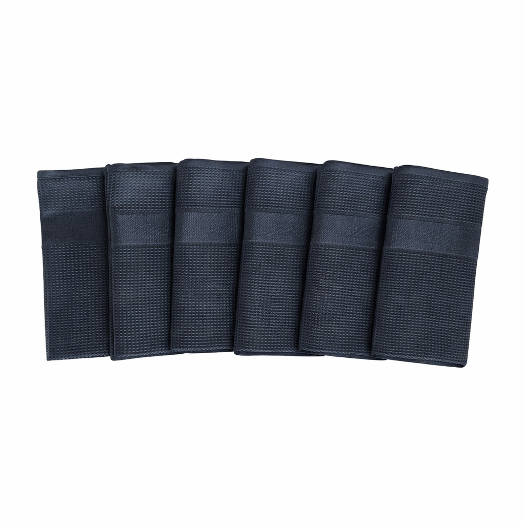 6 stuks Streeploze Microvezel Schoonmaakdoeken –   (Dark Pack)