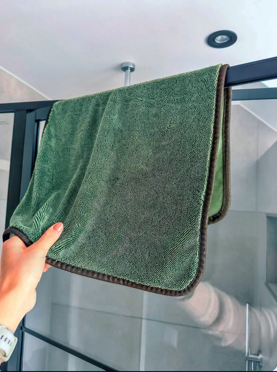 Liviahome Badkamer Droogdoek 60x40 cm Donkergroen 1 stuk